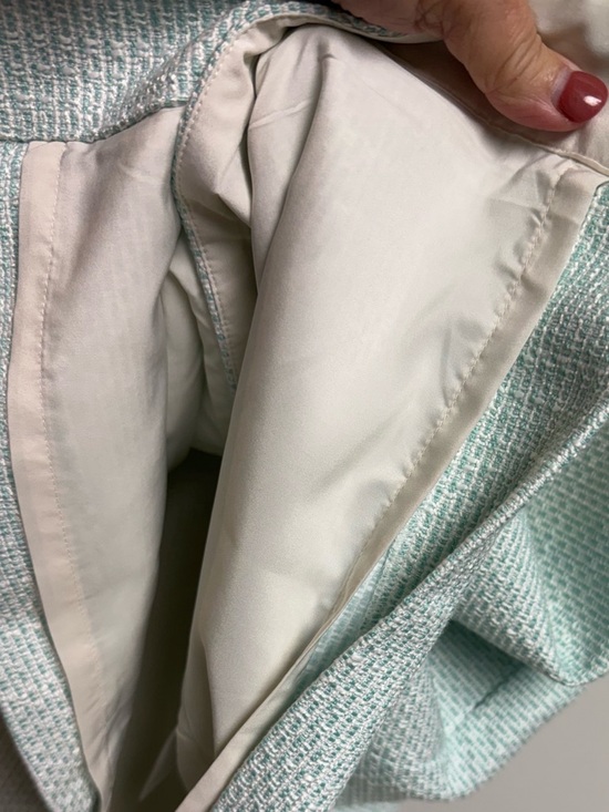 J, Crew Green Tweed Dress Classic Spring Button Front Dress Sz 10 NWT - Picture 8 of 10